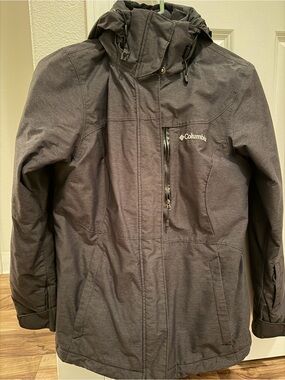 Columbia Women's Dark Gray Hooded Ski Jacket